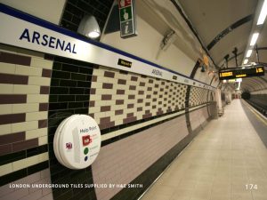 LONDON UNDERGROUND TILES SUPPLIED BY H&E SMITH