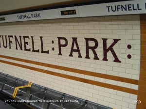 LONDON UNDERGROUND TILES SUPPLIED BY H&E SMITH