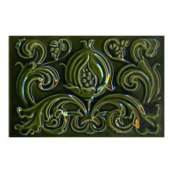 9x6 Pomegranate Victorian Green Underground Tile