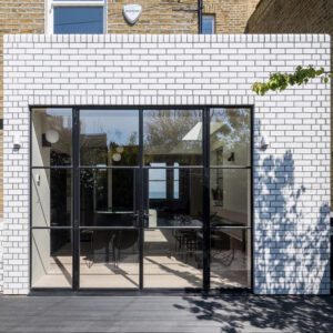 brick slips used on house exterior by architect