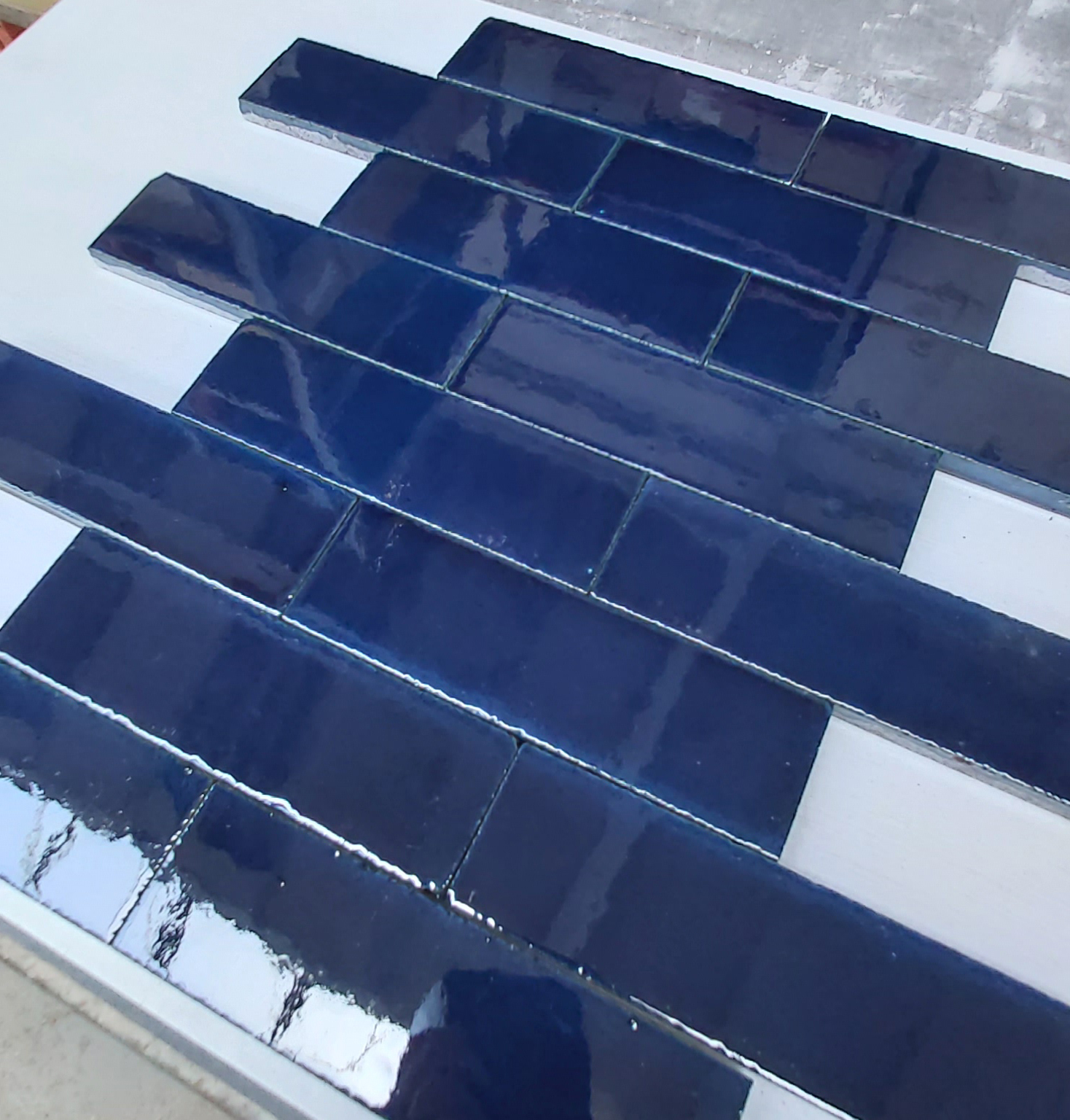 Midnight Glazed Brick Slip