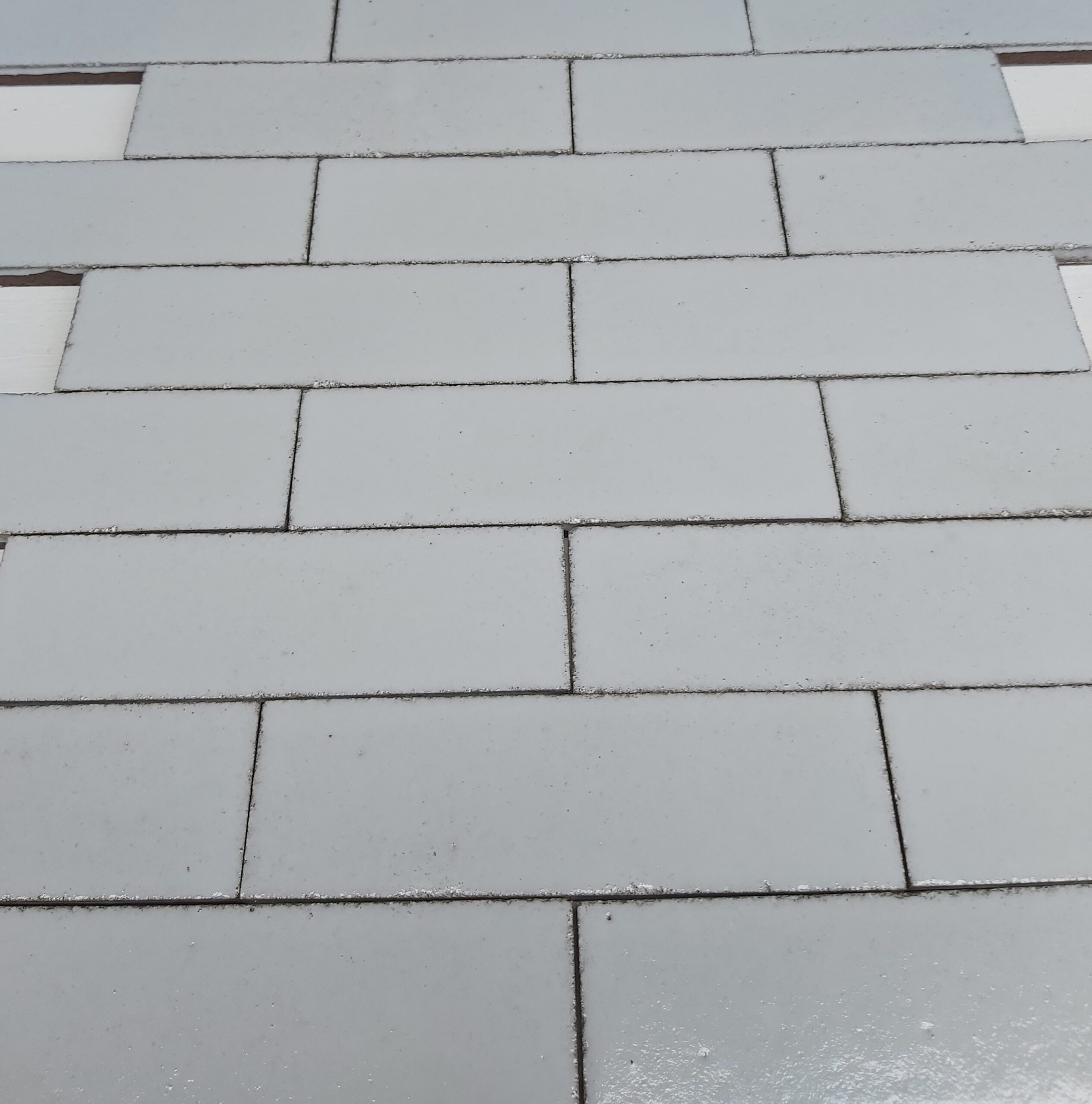 White Mist Glazed Brick Slip