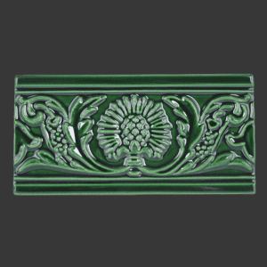 Victorian Green Thistle Tile