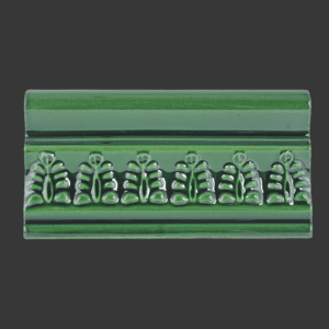 Victorian Green Wheatsheaf Tile
