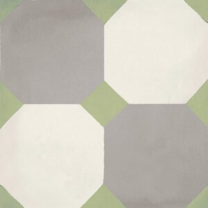 Hidráulico 8sided Lime Patterned Tile