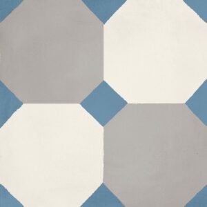 Hidráulico 8sided Blue Patterned Tile