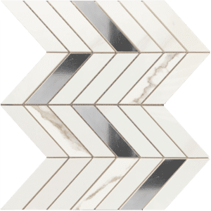 Calacata Pastilha Chevron Prata Tile